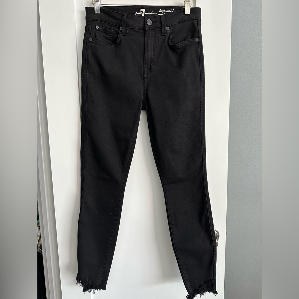 7 For All Mankind High Waist Gwenevere black jeans size 27